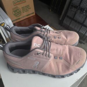 On Running Blush and Charcoal Sneakers